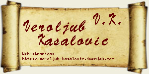 Veroljub Kasalović vizit kartica